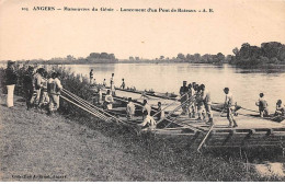 49-AM21970.Angers.N°104.Manoeuvres Du Génie.Lancement D'un Pont De Bateaux - Angers