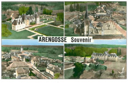 40.ARENGOSSE.n°11.LE CHATEAU.L'EGLISE.VUE GENERALE.CPSM.EN AVION AU DESSUS DE.... - Autres & Non Classés