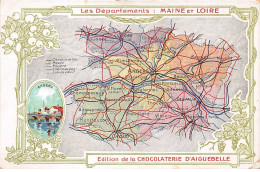 49 - N°89493 - Les Départements : Maine Et Loire - Edition De La Chocolaterie D'Aiguebelle - Carte Géographique - Sonstige & Ohne Zuordnung