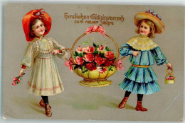 39678521 - Glueckwunsch Kinder Korb Rosen - New Year