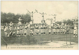 44.ANCENIS.n°27699.CONCOURS DE GYMNASTIQUE D'ANCENIS.JUIN 1912.UNE PYRAMIDE PAR LA SOCIETE ST AUBN DE GUERANDE - Ancenis