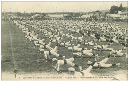 44.ANCENIS.n°27708.CONCOURS DE GYMNASTIQUE.1912.MOUVEMENT D'ENSEMBLE DES PUPILLES - Ancenis