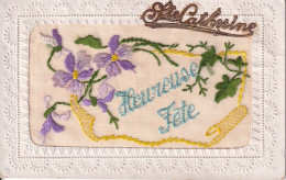 FANTAISIE(CARTE BRODEE) SAINTE CATHERINE - Embroidered