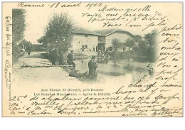 42.RIORGES.n°1.AUX ETANGS DE RIORGES.PRES ROANNE.LES GRANDES MANOEUVRES.APRES LA BATAILLE.RARE - Riorges