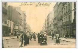 44.ST NAZAIRE.LA RUE AMIRAL COURBET.CARTE COLLEE DERRIERE ET TACHE - Andere & Zonder Classificatie