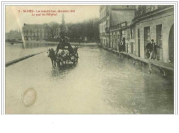 44.NANTES.LES INONDATIONS, DECEMBRE 1910.LE QUAI DE L'HOPITAL.TACHE - Nantes