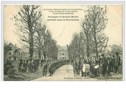 44.NANTES.INSTITUTION DPTALE DES SOURDS MUETS ET DES AVEUGLES DE LA PERGOLIERE....PARTANT POUR LA PROMENADE - Nantes