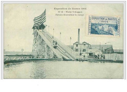 44.NANTES.EXPOSITION DE NANTES 1904.WATER TOBOGGAN.BATEAU DESCENDANT LA RAMPPE - Nantes