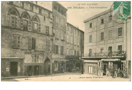 46.FIGEAC.n°17213.PLACE CHAMPOLLION.BOUCHER LARNAUDIE.PHARMACIE.NOZIERES PERE ET FILS - Figeac