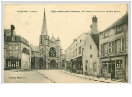 45.PUISEAUX.L'EGLISE (MONUMENT HISTORIQUE, XIIe Siecle) ET PLACE DU MARTROI (NORD) - Puiseaux