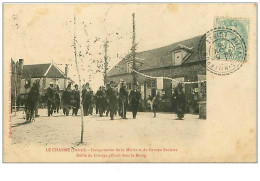 45.LE CHARME.n°9.INAUGURATION DE LA MAIRIE ET DU GROUPE SCOLAIRE.DEFILE DU CORTEGE OFFICIEL DANS LE BOURG - Autres & Non Classés