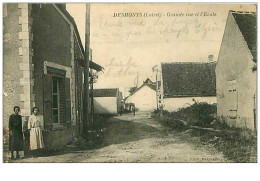 45.DESMONTS.n°13.GRANDE RUE ET L'ECOLE.RARE - Autres & Non Classés