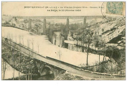 49.MONTREVAULT.n°63.LE VIADUC.LA NEIGE,LE 22 FEVRIER 1905.RARE - Montrevault