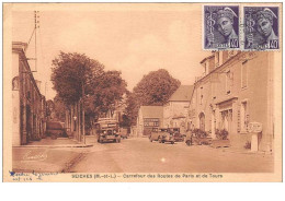 49 . N° 44978 . Seiches . Carrefour Des Routes De Paris Et De Tours.voitures - Seiches Sur Le Loir