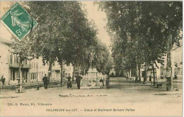 47.VILLENEUVE SUR LOT.STATUE ET BOULEVARD BERNARD PALISSY - Villeneuve Sur Lot