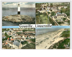 50.GOUVILLE-LINVERVILLE.P HARE DU SENEQUET.VUE GENERALE.LA PLAGE.CPSM - Autres & Non Classés