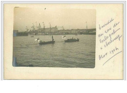 50.CHERBOURG.L'ARRIVEE DU ROI DU PORTUGUAL A CHERBOURG.1904.BATEAU - Cherbourg