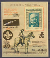 1987 Argentina Lollini 8100/Bb Overprint - Halley’s Comet,Rotary And Scouting 25,00 € - South America