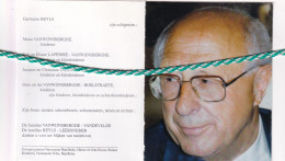 Richard Vanwijnsberghe-Beyls, Harelbeke 1926, 2006. Foto - Obituary Notices