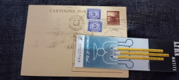 CARTOLINA POSTALE LIRE 3 TASSATA CON 2 SEGNATASSE DA 5 LIRE- 1947 - Interi Postali