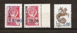 UZBEKISTAN 1993●Definitives●●Freimarken●Overprints On USSR●●Aufdrücke Auf UdSSR /Mi15-16 & 34 MNH - Ouzbékistan