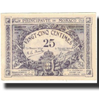 Billet, Monaco, 25 Centimes, 1920, 16-03 (20-03) 1920, KM:2c, SUP+ - Mónaco