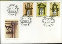 Luxembourg - FDC - Chateau Septfontaines - Bibliotheque Nationale - Eglise Sainte-trinite - FDC