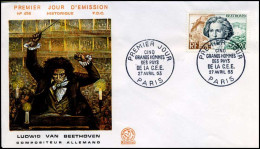 Frankrijk - FDC - Beethoven - 1960-1969