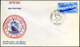 India - FDC - National Maritime Day - Boten