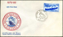 India - FDC - National Maritime Day - Schiffe