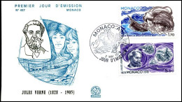 Monaco - FDC - Jules Verne - Ships