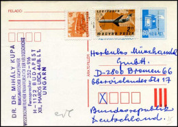 Postcard From Budapest To Bremen, Germany - Covers & Documents