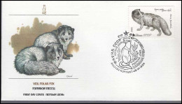USSR - FDC - Veil Polar Fox - Selvaggina