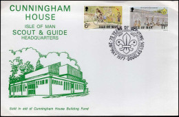 Isle Of Man - FDC - Cunningham House, Cout & Guide Headquarters - Brieven En Documenten