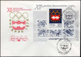 USSR - FDC - Innsbruck 1976 - Invierno 1976: Innsbruck