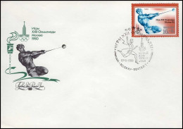 USSR - FDC - Moskou 1980 - Zomer 1980: Moskou