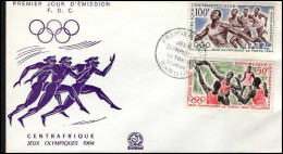 Centrafricaine - FDC - Tokyo 1964 - Ete 1964: Tokyo