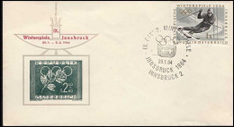 Oostenrijk - FDC - Winterspiele 1964 Innsbruck - Invierno 1964: Innsbruck