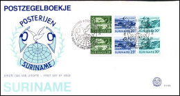 Suriname - FDC - Luchtpost Postzegelboekje - Aviones