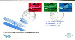 Nederland - FDC - Luchtvaartzegels 1968 - Airplanes