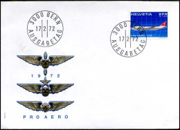 Zwitserland - FDC - Pro Aero 1972 - Airplanes