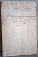 Veurne A° 1728. Staat Van Goed Jacques F. Du Flocq - Manuscripten