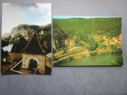 CP 24 Dordogne LA ROQUE GAGEAC -  Lot De 2 Cartes Postales - Otros & Sin Clasificación