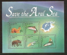 UZBEKISTAN 1996●Aral Sea●Animals●Fishes●●Tiere●Fische /MiBl12 MNH - Fishes