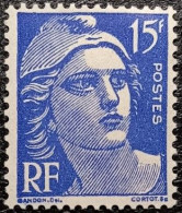 France Yv 886 Marianne De Gandon 15f Bleu Neuf** MNH - 1945-54 Maríanne De Gandon