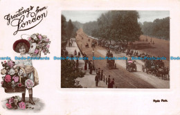 R132397 Greetings From London. Hyde Park. Aristophot. RP. 1910 - Altri & Non Classificati