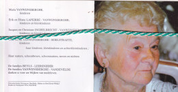 Germaine Beyls-Vanwijnsberghe, Harelbeke 1926, Kortrijk 2007. Foto - Obituary Notices