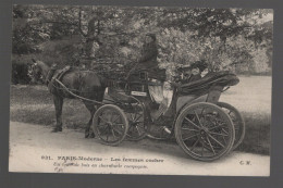 CPA - 75 - Paris-Moderne - Les Femmes Cocher - Un Tour Au Bois En Charmante Compagnie - Circulée En 1907 - Nahverkehr, Oberirdisch