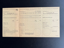 NEDERLAND POSTCHEQUE EN GIRODIENST BEWIJS VAN STORTING BELASTINGEN G8A BEL NETHERLANDS - Cartas & Documentos