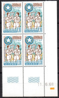 ALGERIA 1968 - Block Of 4 - MNH - Dated Corner - Scoutisme - Scouting Scouts - Pfadfinder - Escultismo - Exploración - Neufs